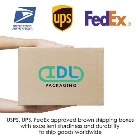Idl Packaging 9L x 9W x 9H Corrugated Boxes for Shipping or Moving, Heavy Duty, 10PK B-999-10
